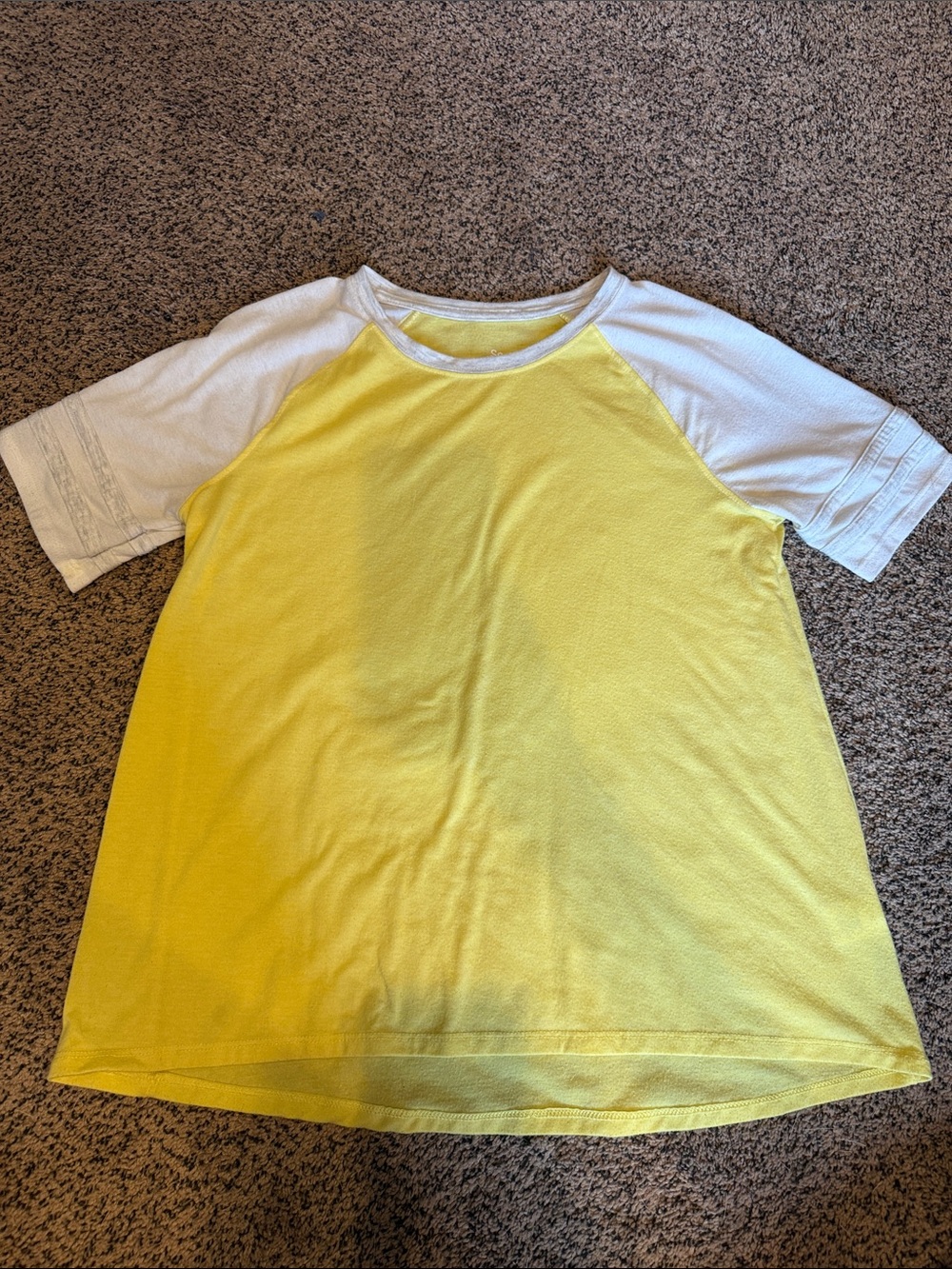 SO Yellow Body White Raglan Short Sleeve Tee